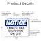 Signmission Exhaust Fan Shutdown On Off, 10 in W x Rectangle, Aluminum OS-2PACK-NS-A-710-L-12210 - alternate 8